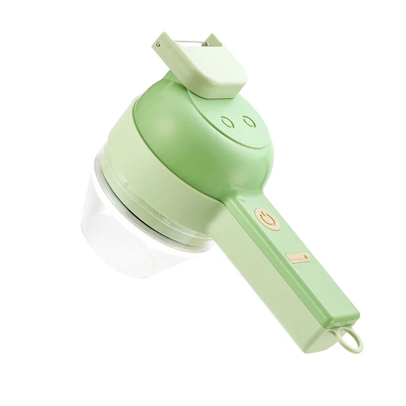 

Portable 4 in 1 Handheld food garlic Cutter cortadora de verduras electric Electric Vegetable Slicer Kitchen Chopper with brush