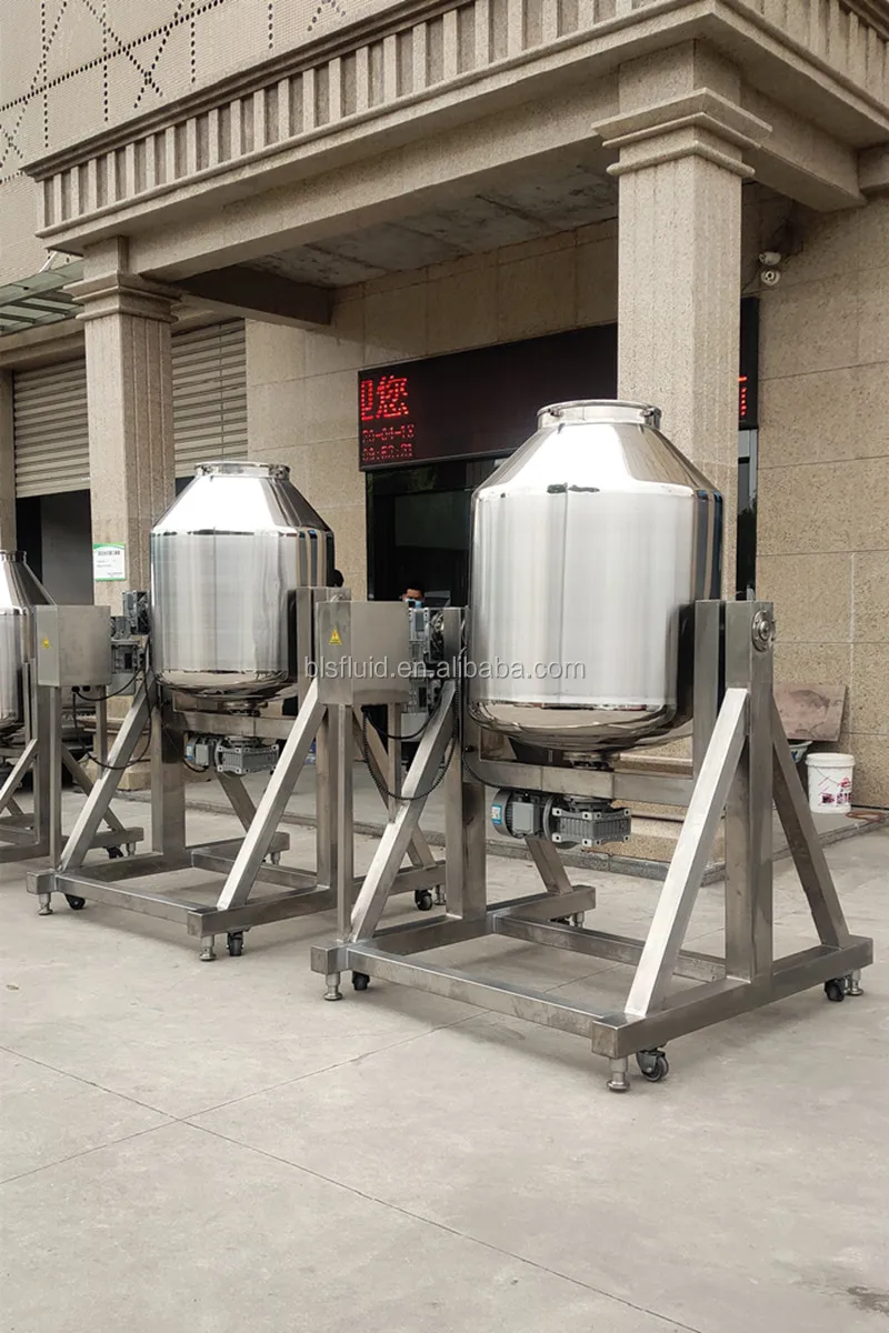 350l Mixer Stainless Steel Tea Drum Mixing Machine For Dry Powder Automatic Rotating Drum Tea