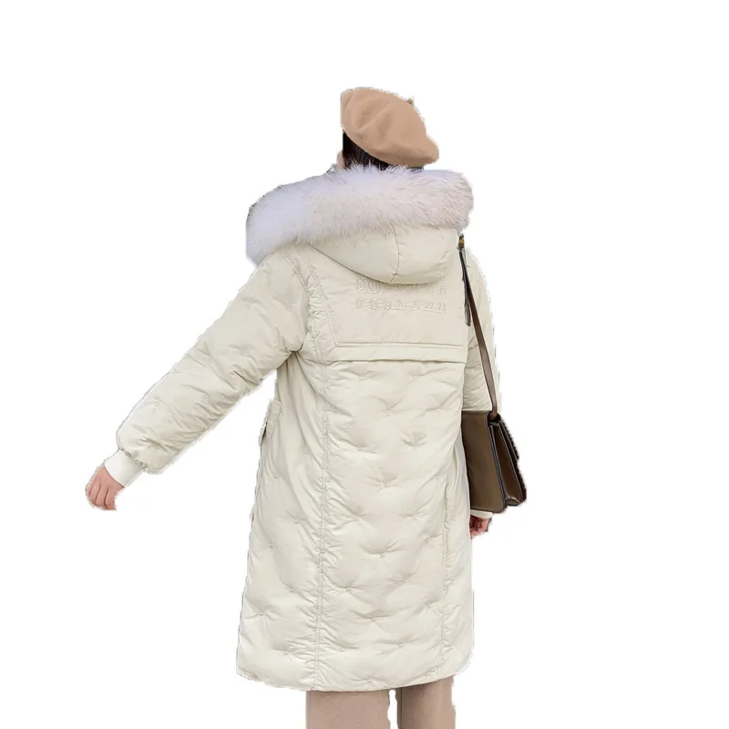 

Winter Cotton Padded Warm Women Girl Hoodie Jackets Winter Long Fur Coat, Oem