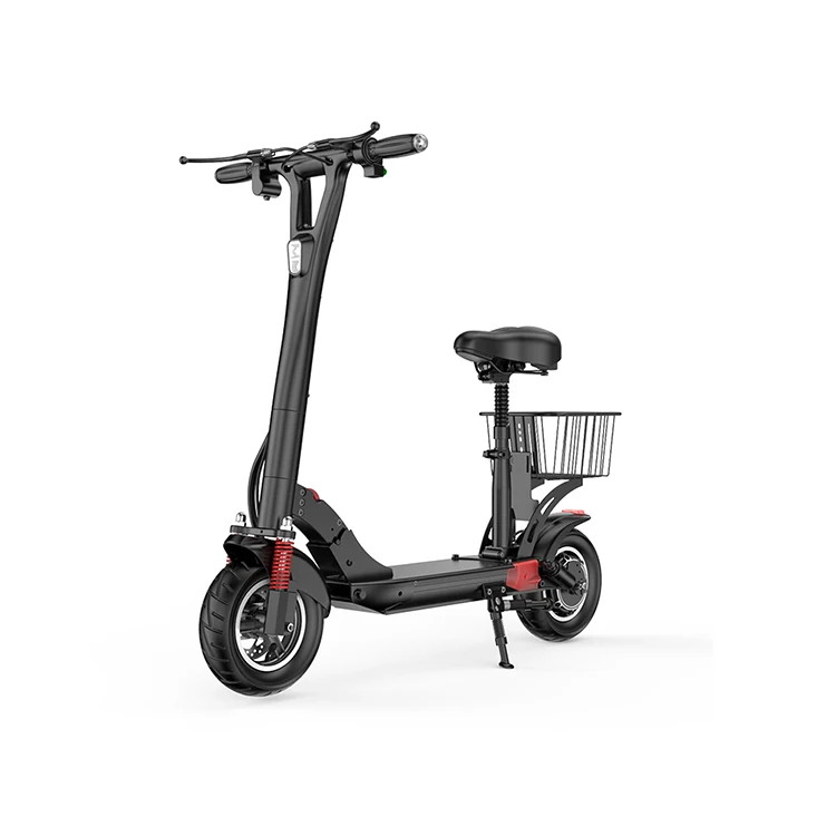 

10 "Pneumatic tyre Dual Motor 2 Wheel Adult Electric Scooter With Basket