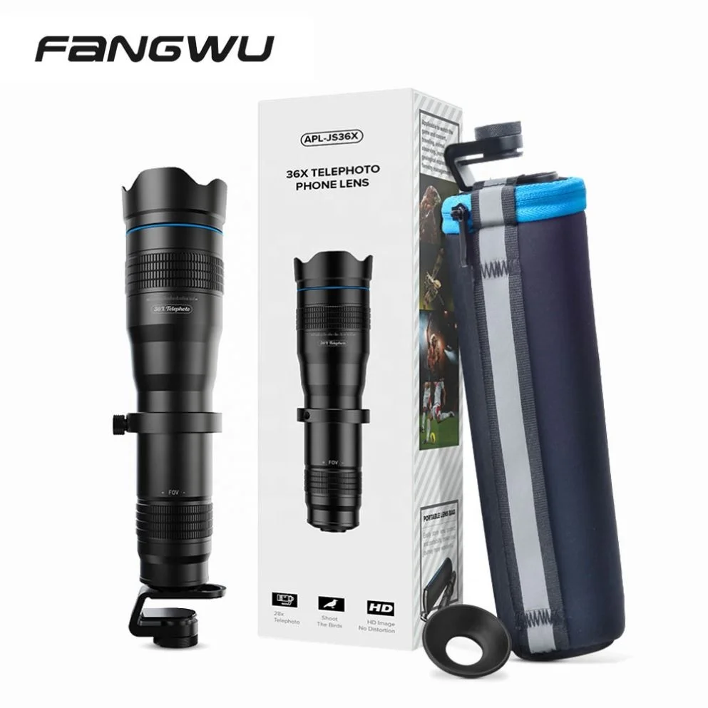 

Hot Selling 36X Attach Camera Mobile Telescope Zoom Lens For Smart Cell Phone, Black