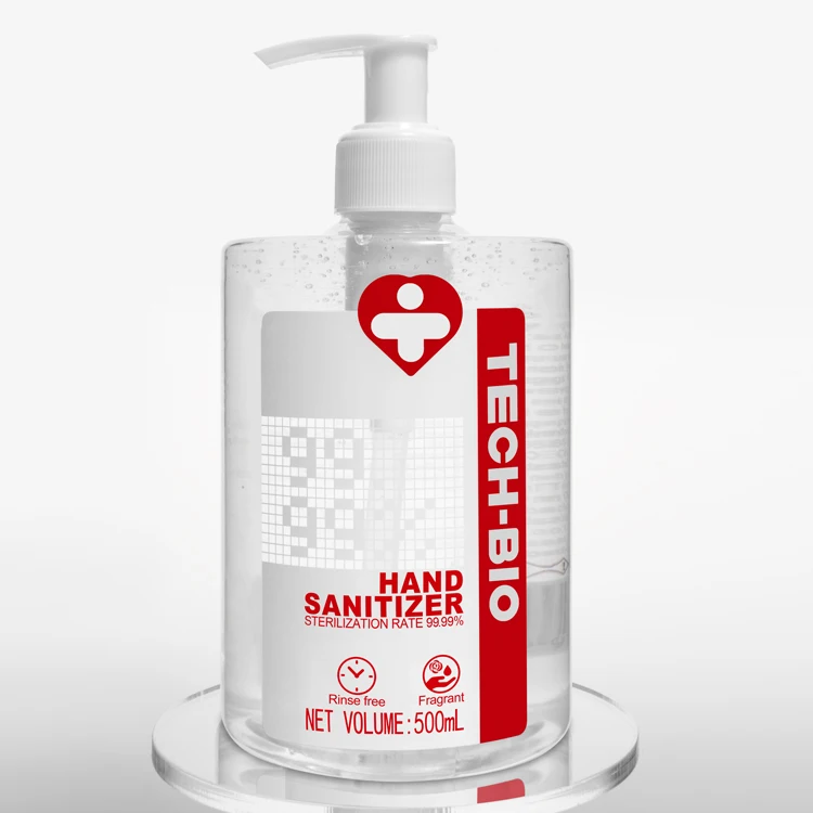 

hand disinfect liquid scented sanitiser 75% alcohol waterless gel 500 ml, Transparent liquid