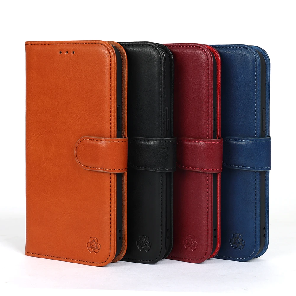 

Luxury leather phone cases wallet men with mobile phone case for iPhone SE 7 8 10 11 12 Samsung S9 10 20 21 FE custom logo