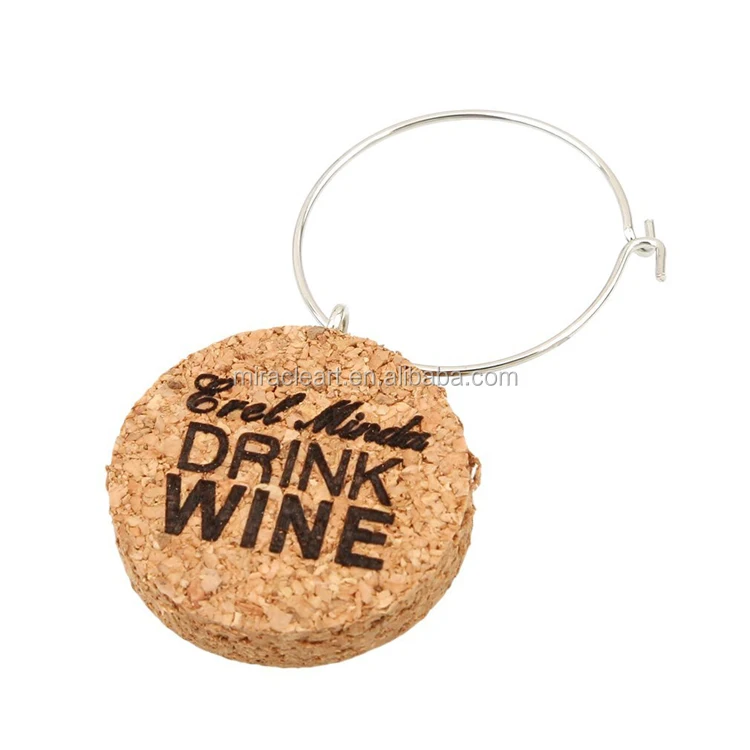 Trade Assurance New Arrival Cork Wine Glass Charms