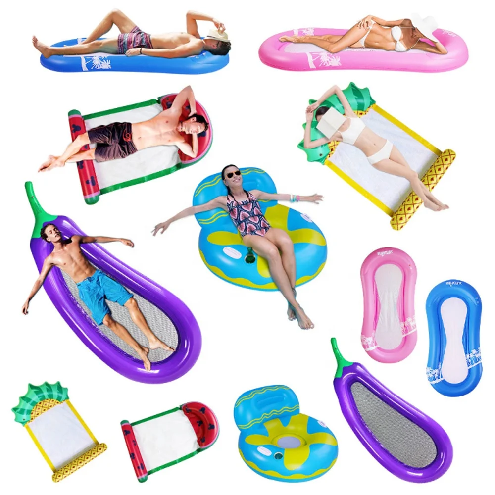 

Water Lounger Hammock Inflatable Rafts Swimming Pool Air Lightweight Floating Chair Portable Floating Hammock, Customized color