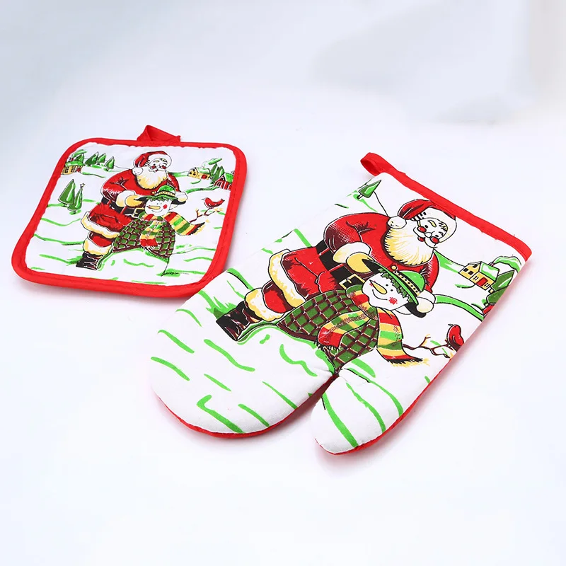 

Christmas microwave gloves cotton cartoon kitchen utility gadgets