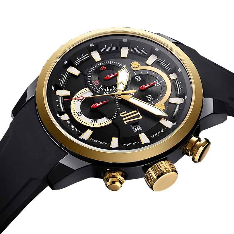 

2021 Hot Sale Men Analog Quartz Wrist Watches water resistant Chronograph Sport Watches