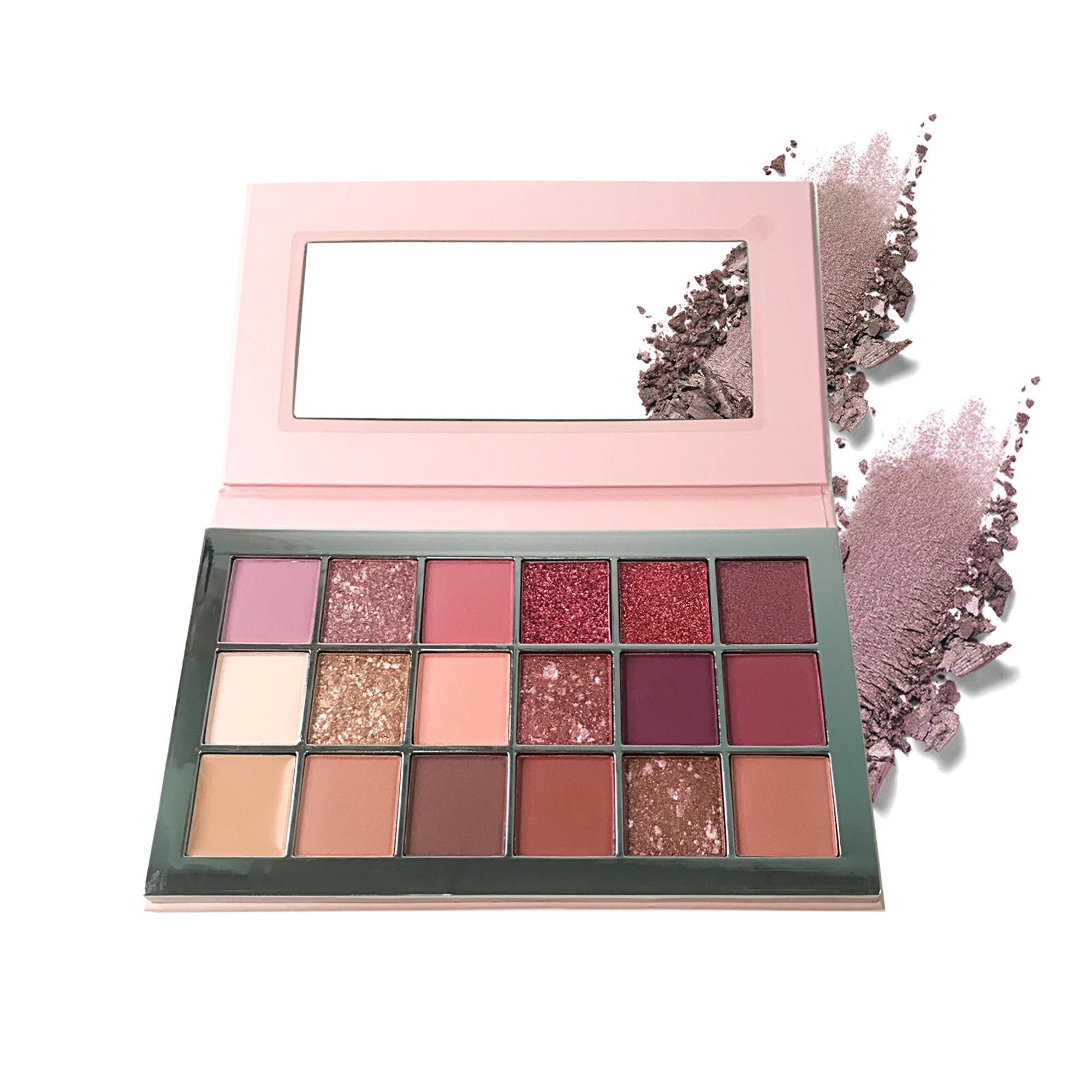 

New professional 18 neon colors high pigmented makeup pink eyeshadow palette, 18 neon rich colors