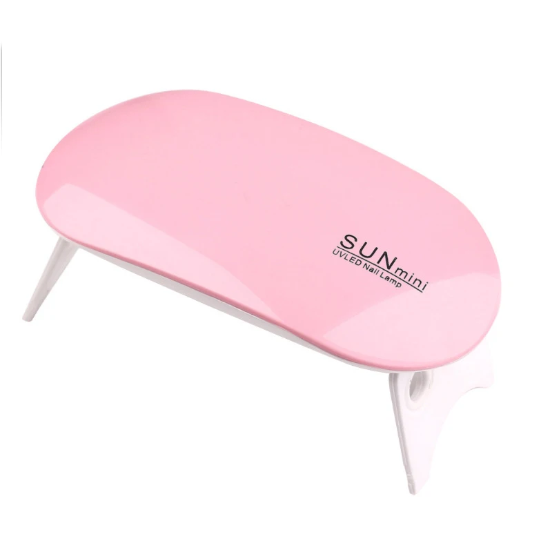 

Mini Portable 6W Nail Dryer Machine UV LED Lamp Micro USB Cable Home Use nail drill 6 LEDS Lamp Nail Art Tools, Pink,white