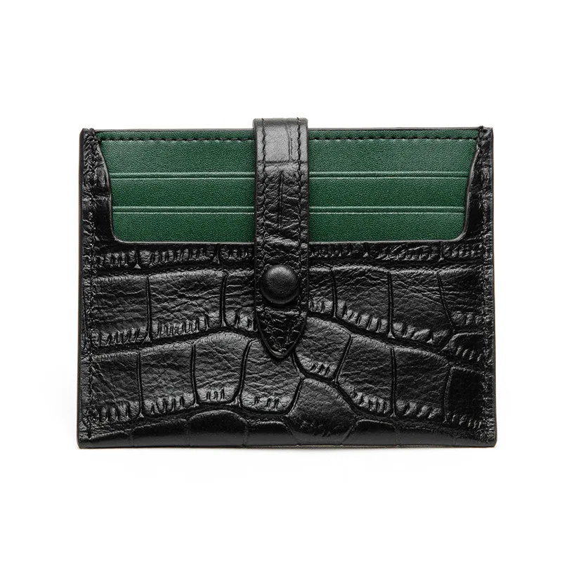 

Handmade genuine leather id card holder unsex leather money clip coin pouch