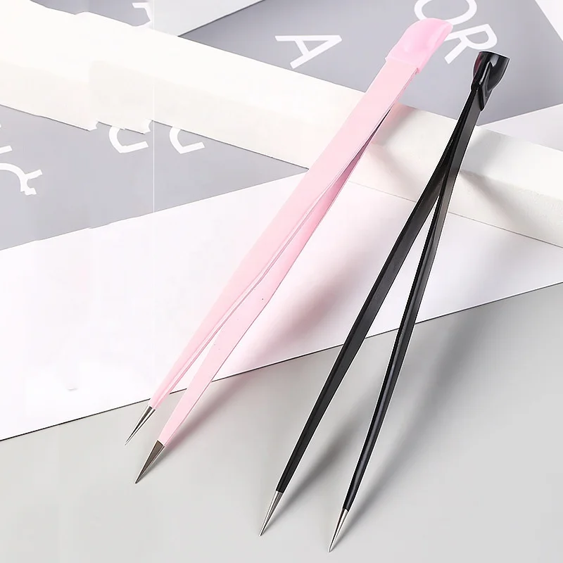 

Wholesale multi-function manicure tweezers two head nail stickers tweezers tools