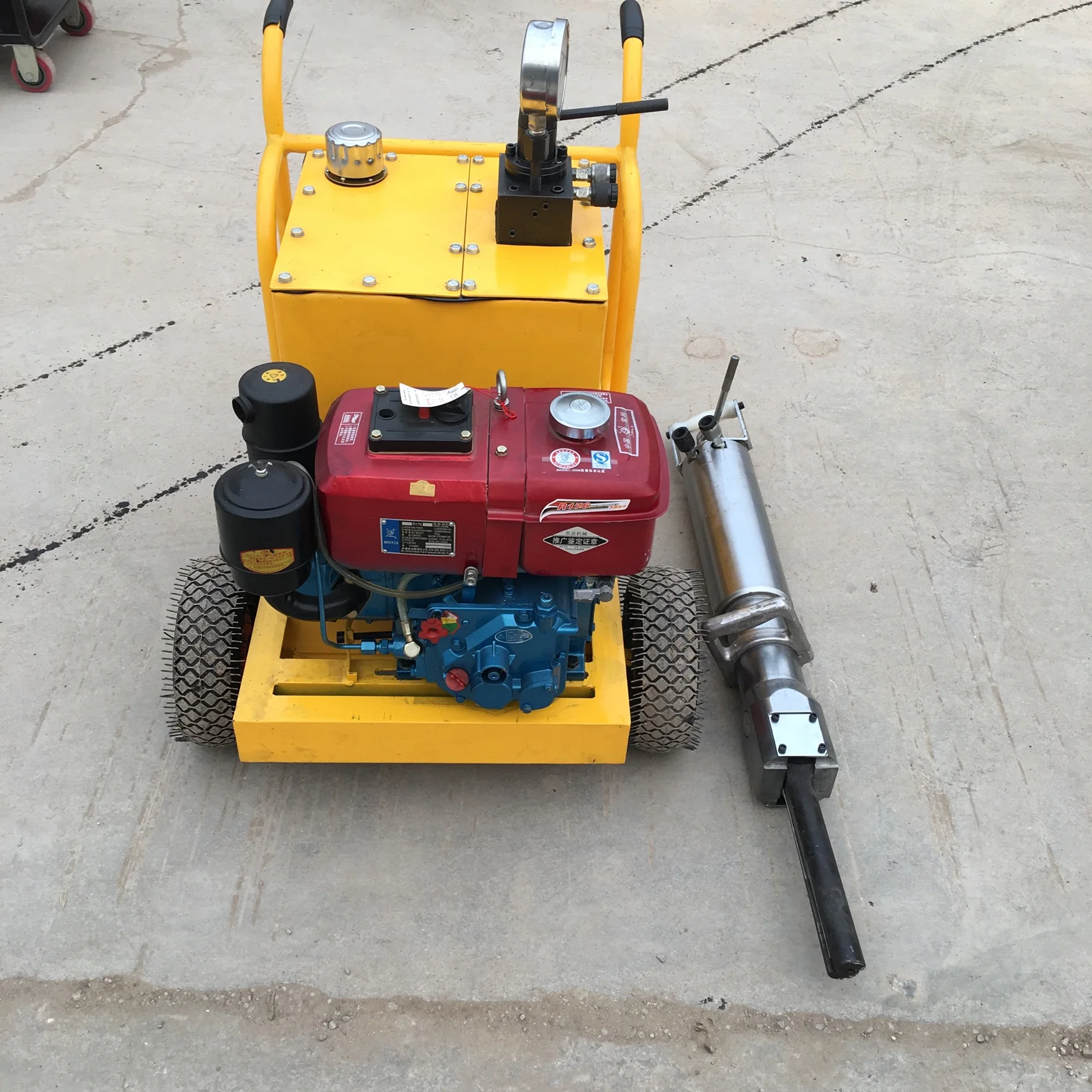 
darda hydraulic manual rock splitter machine with gasoline engine 