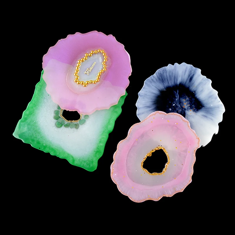 

6Pcs Cup Cushion Base Round Mold DIY Material Jewelry Silicone Mold Suit Process Epoxy Resin Mold