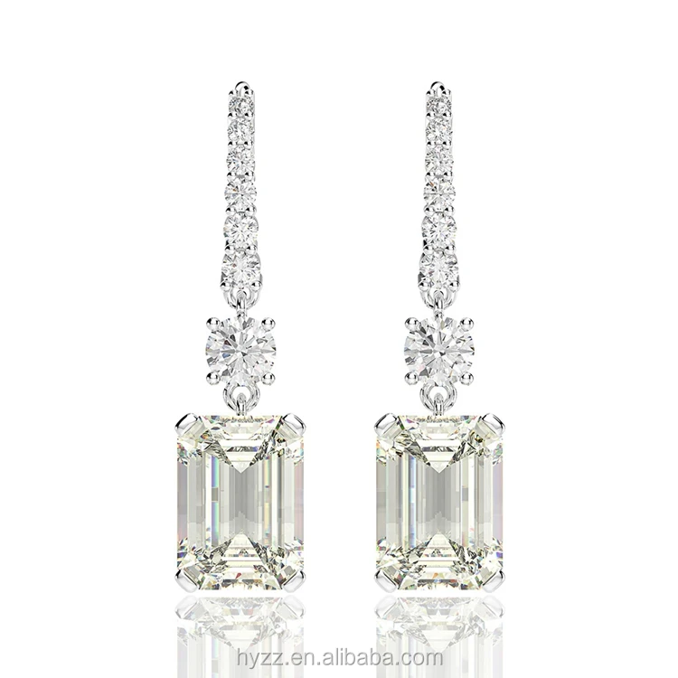 

luxury 925 sterling silver created moissanite earrings