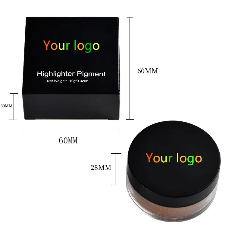 

Waterproof Foundation Face Base Makeup Loose Powder Professional Private Label Oil Control Setting Mineral Powder DHL Fedex OEM, 6 color