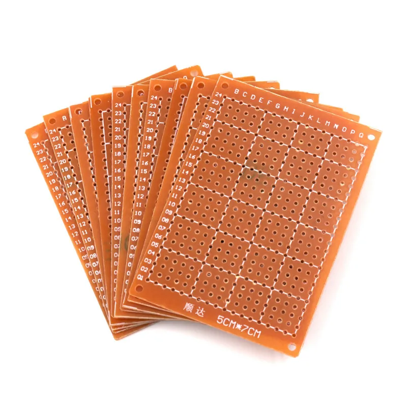 fatteryu 10 Pcs 5x7cm DIY Prototype Paper PCB Universal Experiment Matrix Circuit Board 
