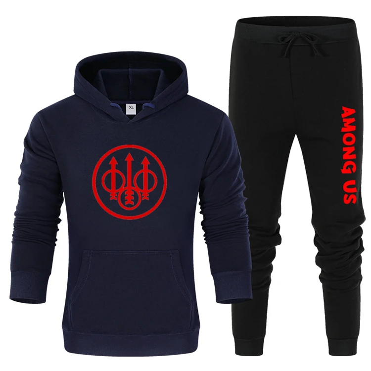 

2021 new fashion suits set for men wholesale zippered cardigan pullover thick men tracksuit sweatsuit set men
