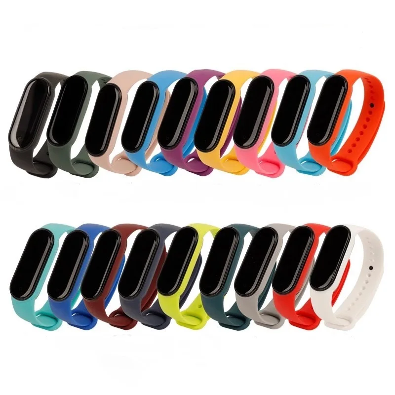 

Factory Wholesale silicone watch strap band for Xiaomi 5 6 fit for smart watch Mi Band strap silicone for mi band 6