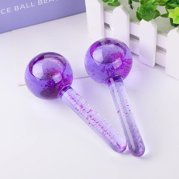 

2021 Private Label Green Rose Gold Massager Facial Ice Globes For Face, Purple, blue, pink