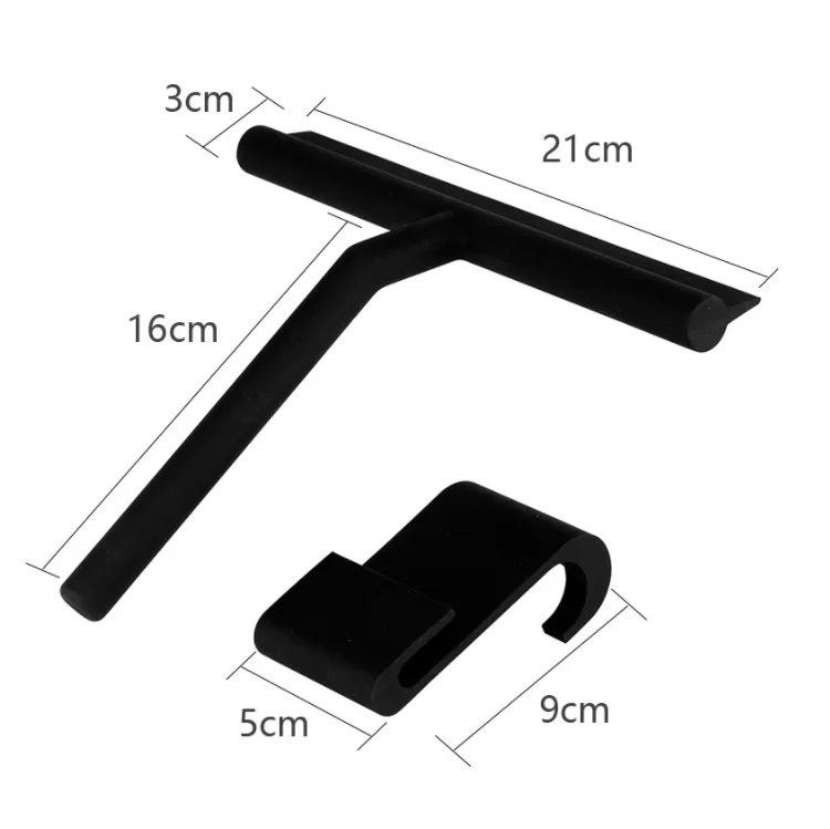 
Wholesale Factory Price Black Silicone Shower Squeegee 