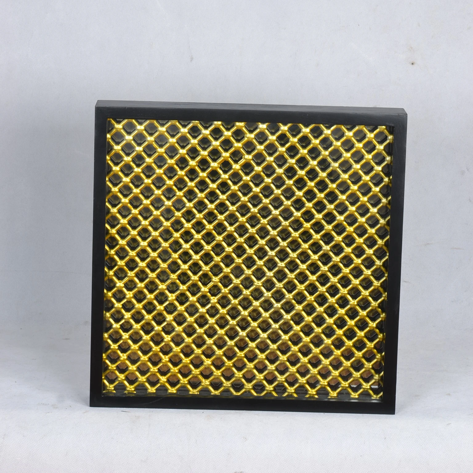 

Golden dense pattern square photo frame home accessories art decorative wall living room