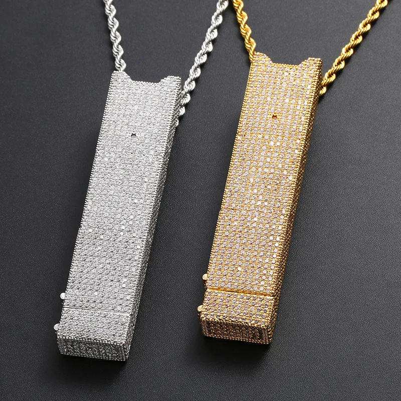 

Hip Hop Lighter Pendant Iced Out Bling Cubic Zirconia Necklace & Pendant Necklace For Men Jewelry