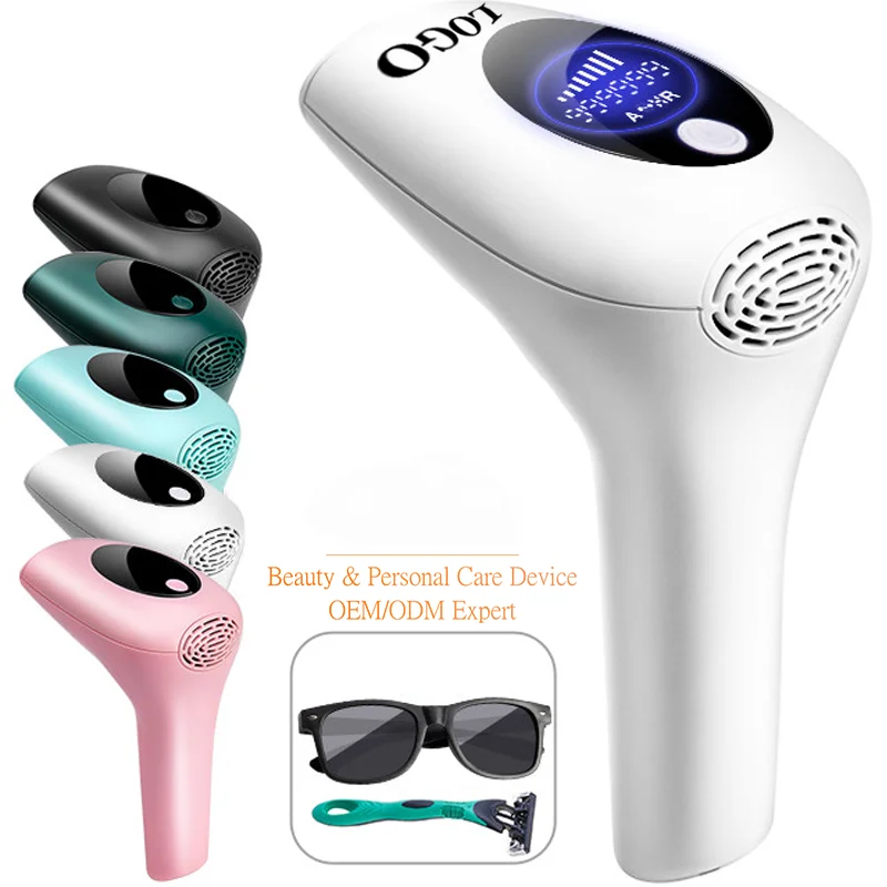 

Free Sample OEM Handheld depilator Ice Cool Laser Mini Home Use ipl epilator permanent ipl hair removal, Three colors or costomized