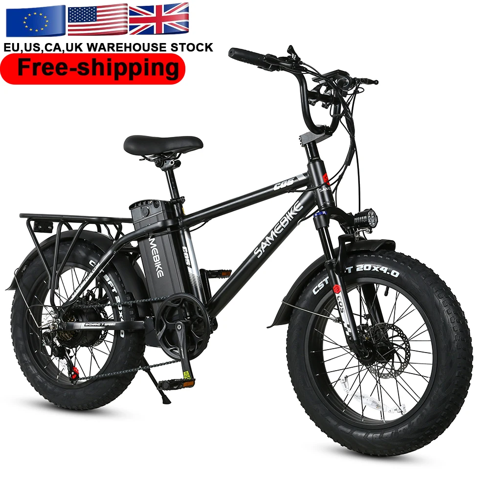 

US warehouse Dropshipping 48V13A Lithium-ion Battery 20 Inch 4.0 Fat Tire 750W 7 Speeds Electric Mountain eBike