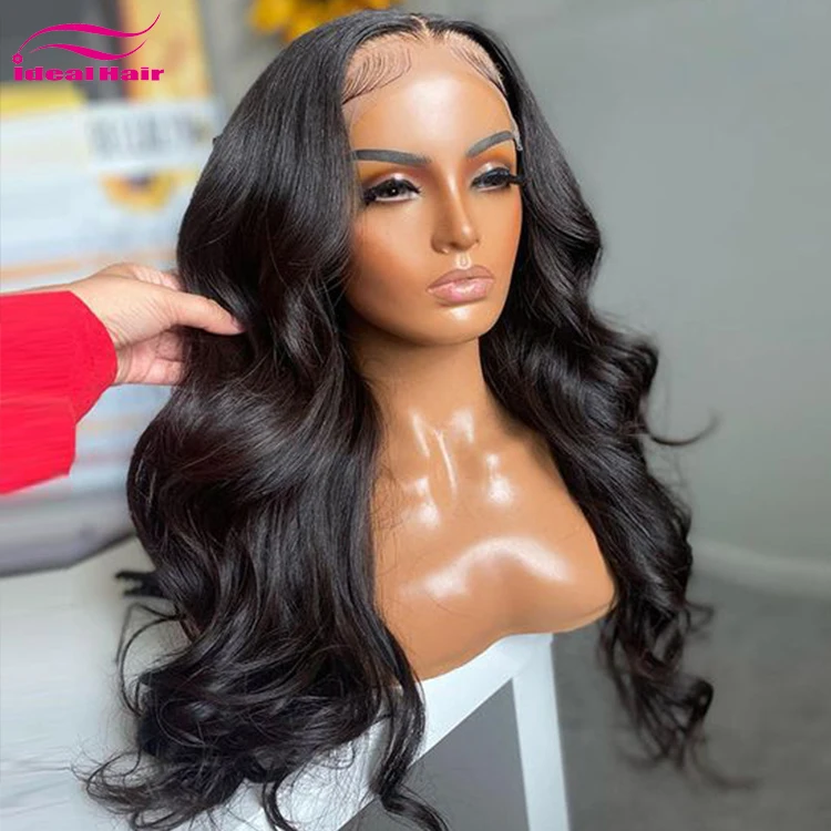 Ideal Cheap Bleached Knot HD Transparent Full Lace wig,100% Brazilian Virgin Unprocessed Raw Human Hair Full Lace Wigs