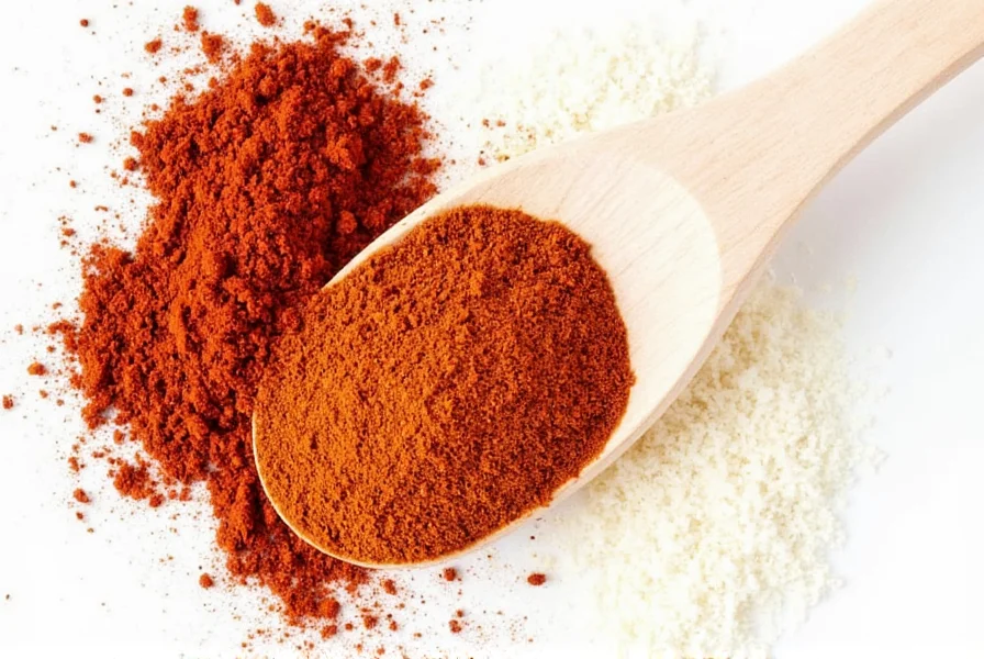 Various chili powder substitutes arranged in small bowls on kitchen counter