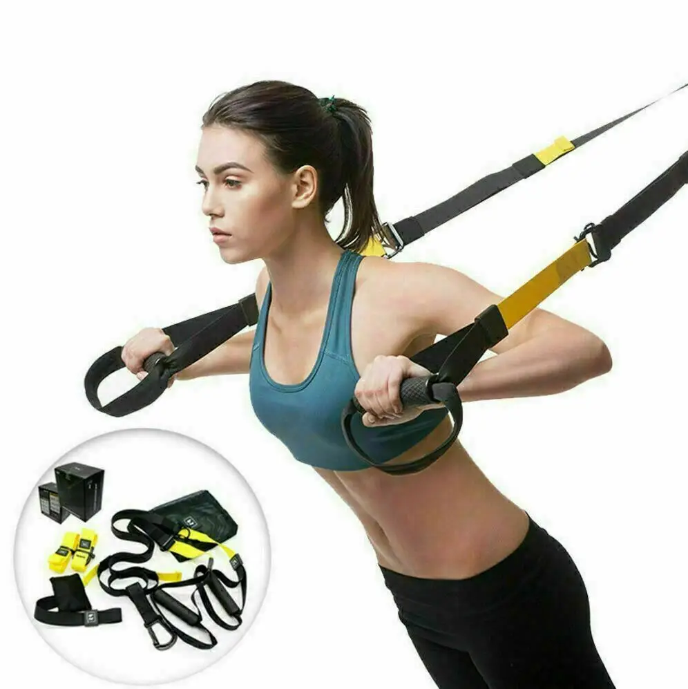

Home exercise resistance training hanging straps belt handles Fitness band Sling Trainer Hip Resistance Band