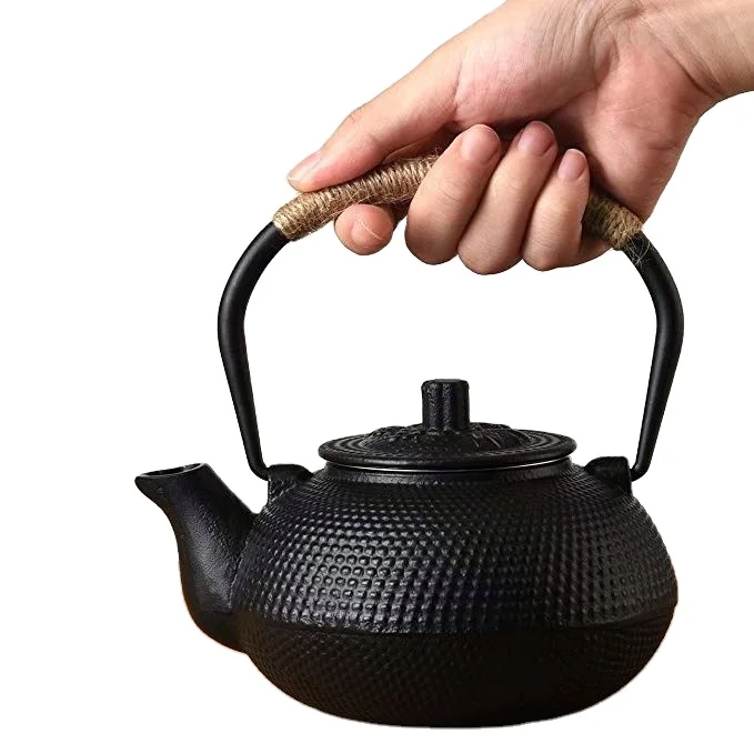 

The Perfect Tea Gift Black Japanese Style 500ml Cast Iron Kettle TeaPot