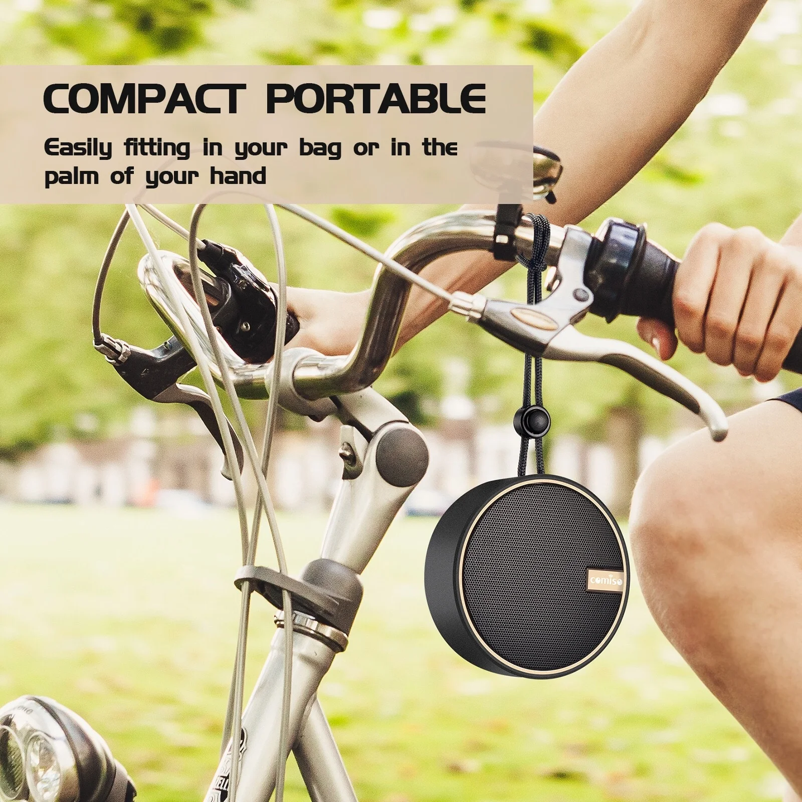 
New dual-color model IPX7 waterproof Bluetooth speaker ultra-bass support TF card portable blue travel driving Bluetooth speaker 