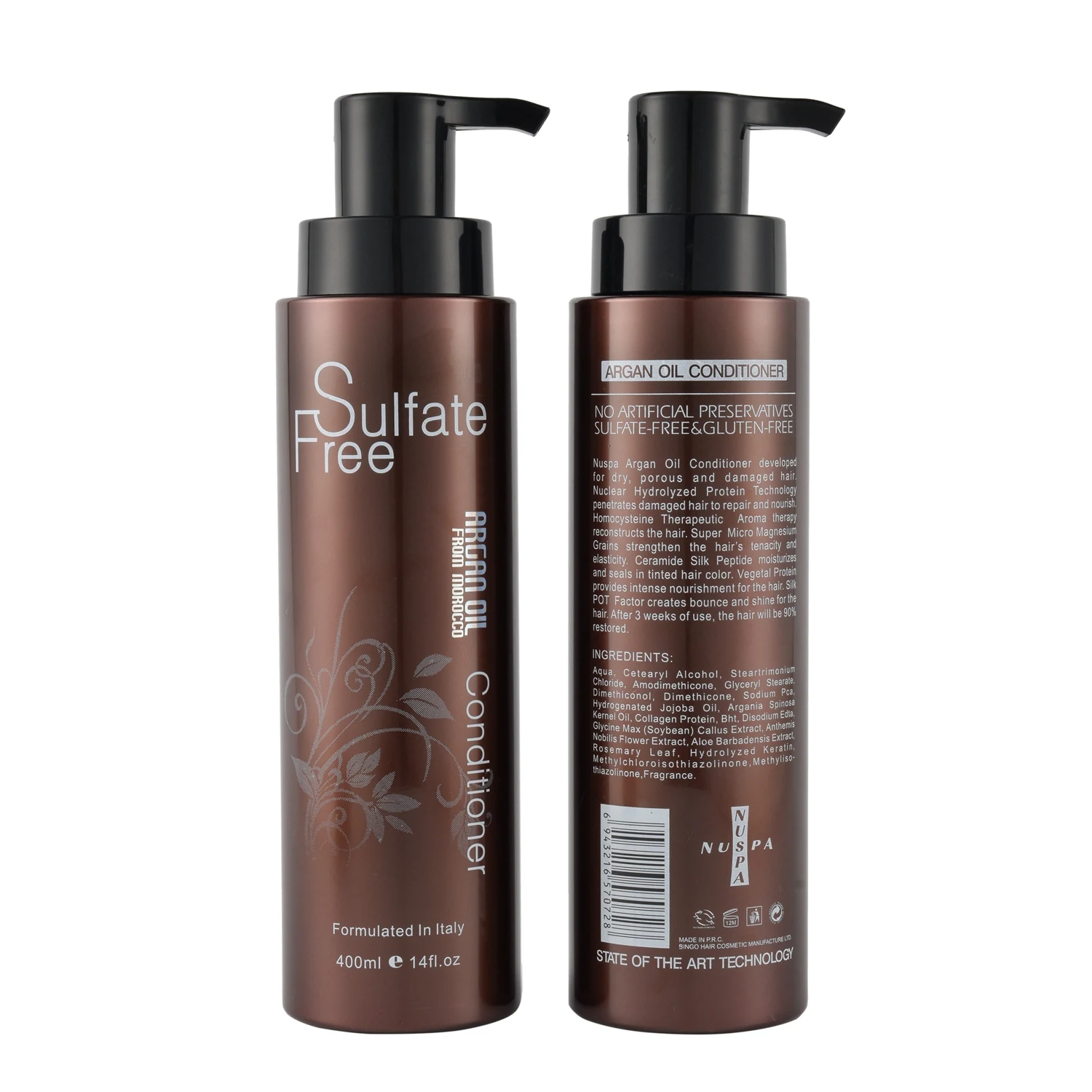 

NUSPA Private Label Sulfate Free Moisturizing Repairing Hair Conditioner Set For Kindly Hair