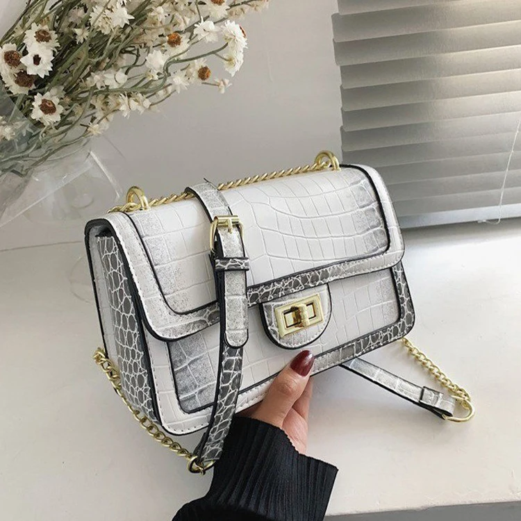 

EG428 Fall trendy crocodile pattern luxury designer ladies bag purses small crossbody handbags 2022 women