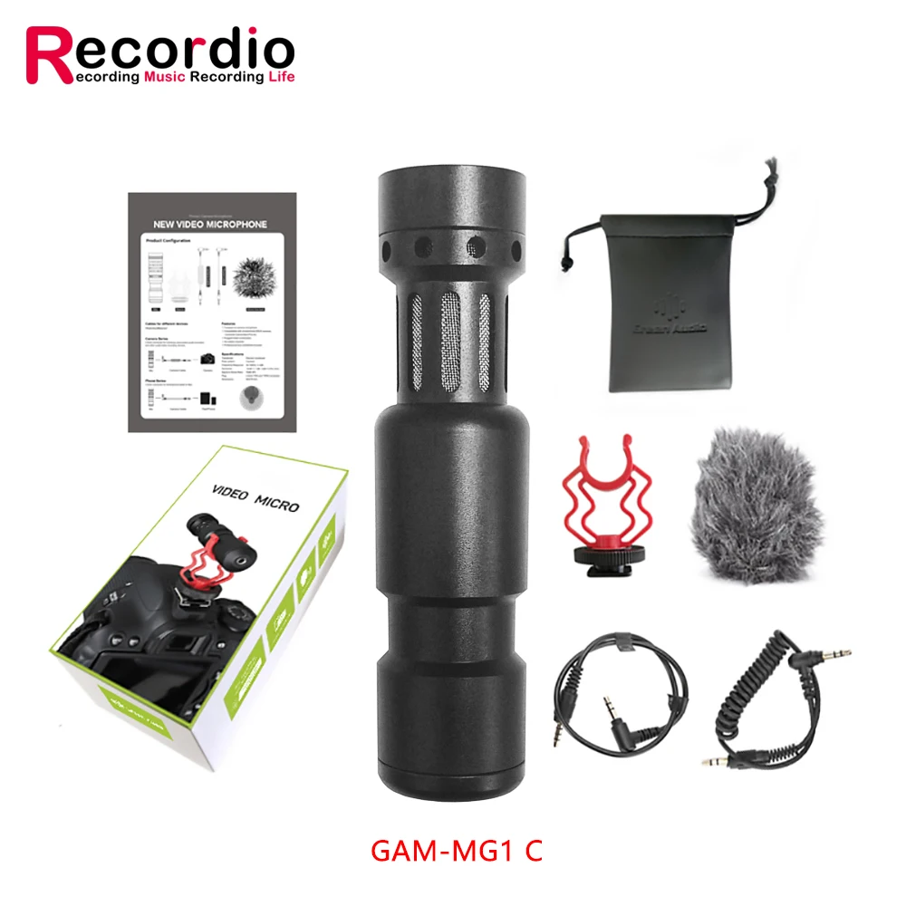 

GAM-MG1 New professional Shotgun Video wired DSLR Camera Microphone for interview mobile phone