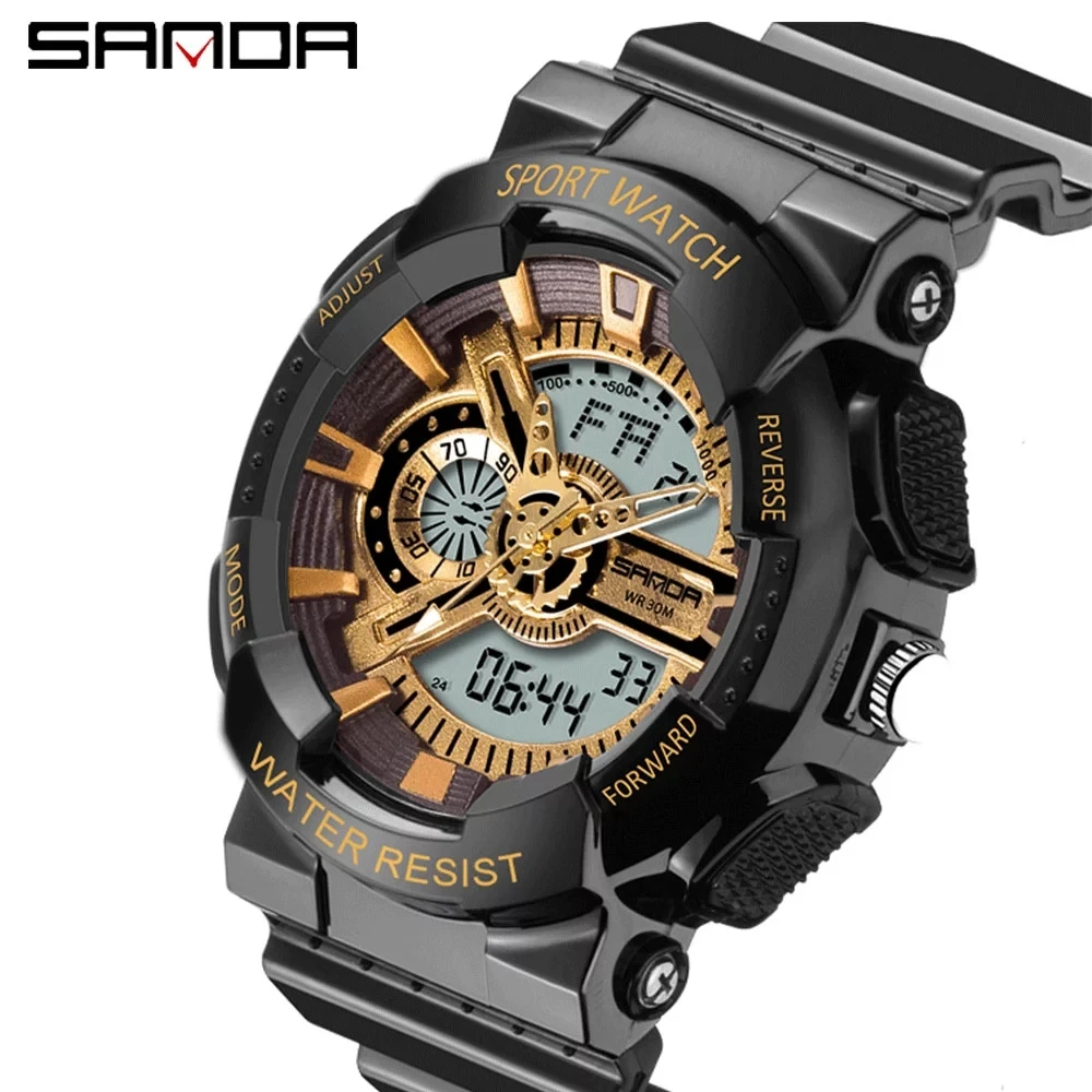 

Fashion New Sanda Top Brand Watch Men's Led Digital Outdoor Multi-function Waterproof Military Relojes Hombre