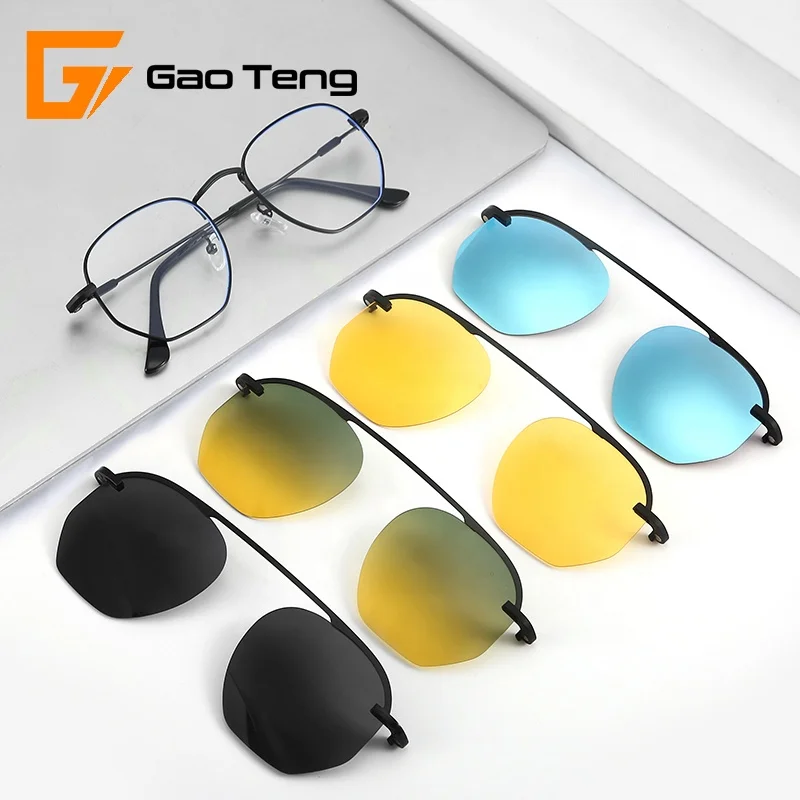 

2020 New Stocks Quality Logo Mirror Night Vision Women Wholesale Men Magnet 4 Clip On Sun Glasses Eyewear Polarized Sunglasses
