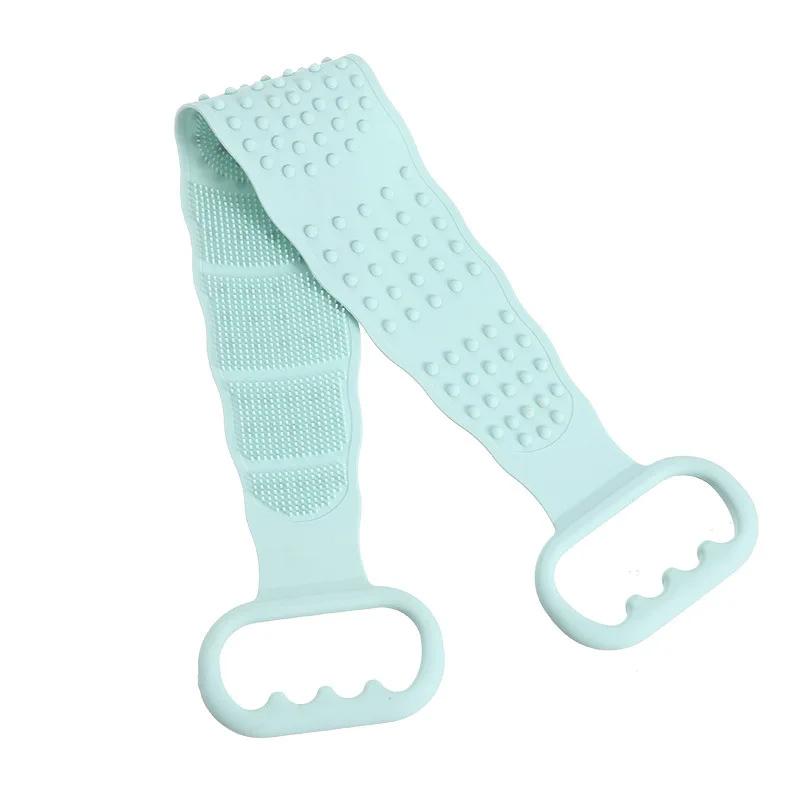 

Silicone Bath Towel Remove Skin Exfoliate Body Massage Shower Double Lengthened Rubbing Bath Magic Device Clean Shower Brush, Red,gray,blue,pink,green