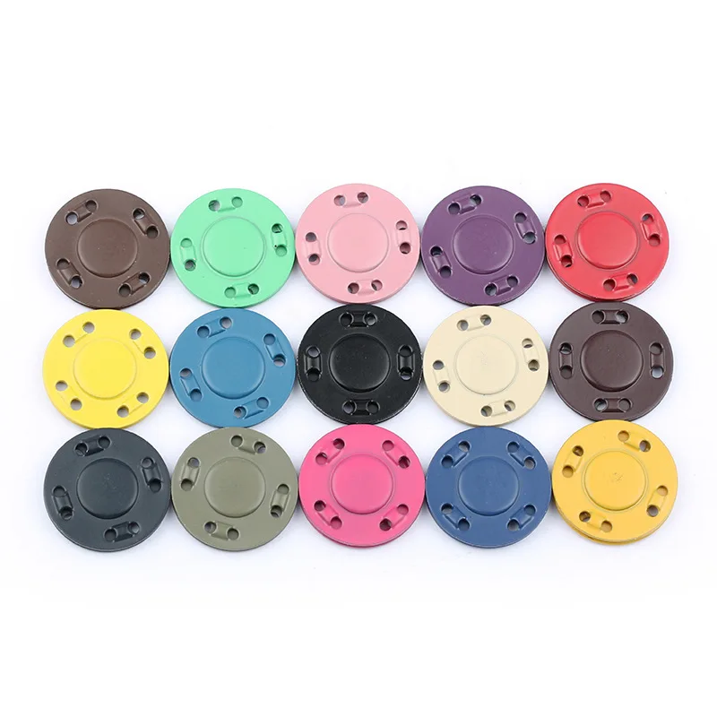 

Iron Magnetic Snap Button Buckle for Sewing on Coat Invisible Bag Metal Female Concealed buckle, Colorful