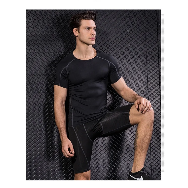 

Mens Short Sleeve gym Workout Shirt Athleisure Sports Suit, 10 colors