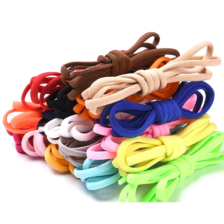 

Colorful no tie metal end clips elastic lock lazy shoelace, 12 colors