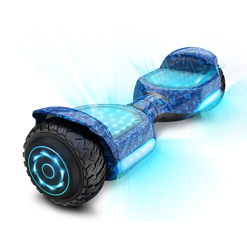 

GYROOR 6.5inch Self Balancing Hoverboard with LED Light Chrome Hover Hoverboard Direct Free Shipping