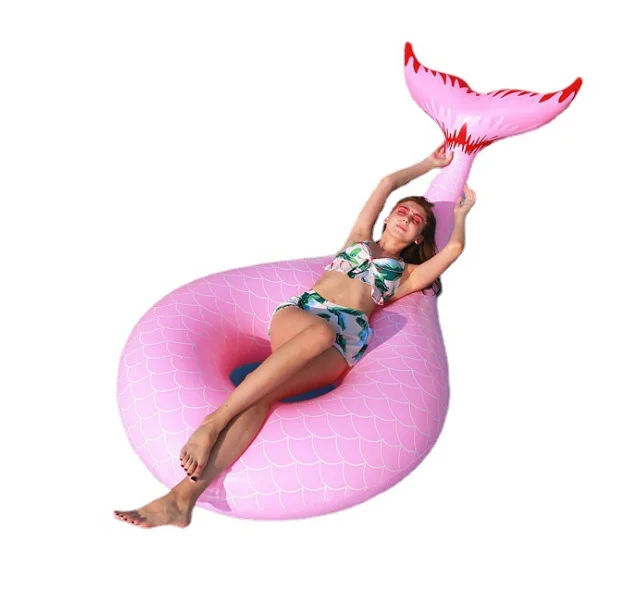 

Swimming Pool Tube Mermaid Float Huge Pool Floats for Party Lounge Inflatable Mermaid Pool Float, As pic