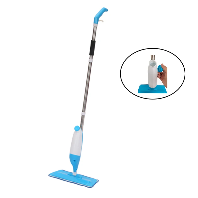 

2021 ceiling cleaning tool SS handle mop heads microfiber mob cleaner water spray mop