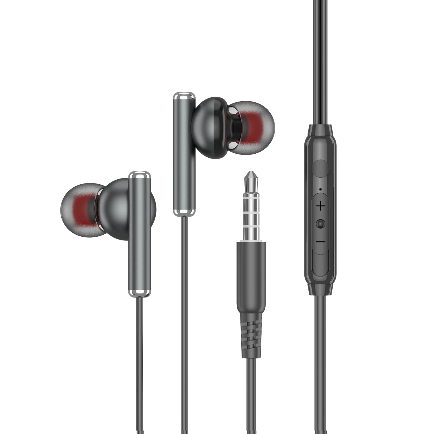 

PZX 1530 Hot Sale Universal Mobile Handsfree best stereo sound mobile phones Music 3.5mm Earphone Wired Earphone In Ear With Mic, Black