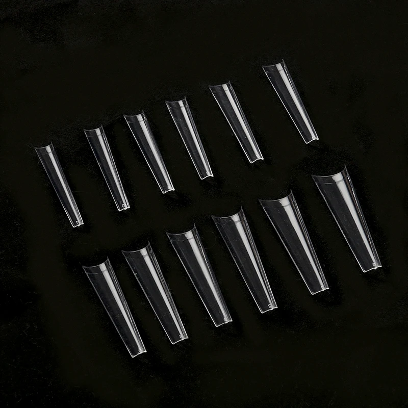 

NEW Arrival 504pcs/bag XXXL Soft gel tips Straight Square C Curve Easy Coffin Acrylic Coffin Nail Tips, Clear/natural