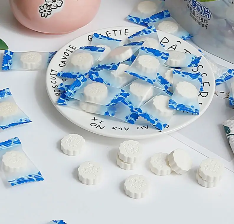 
Professional manufacturer Dry hard candy Milk Tablet candy sweet 