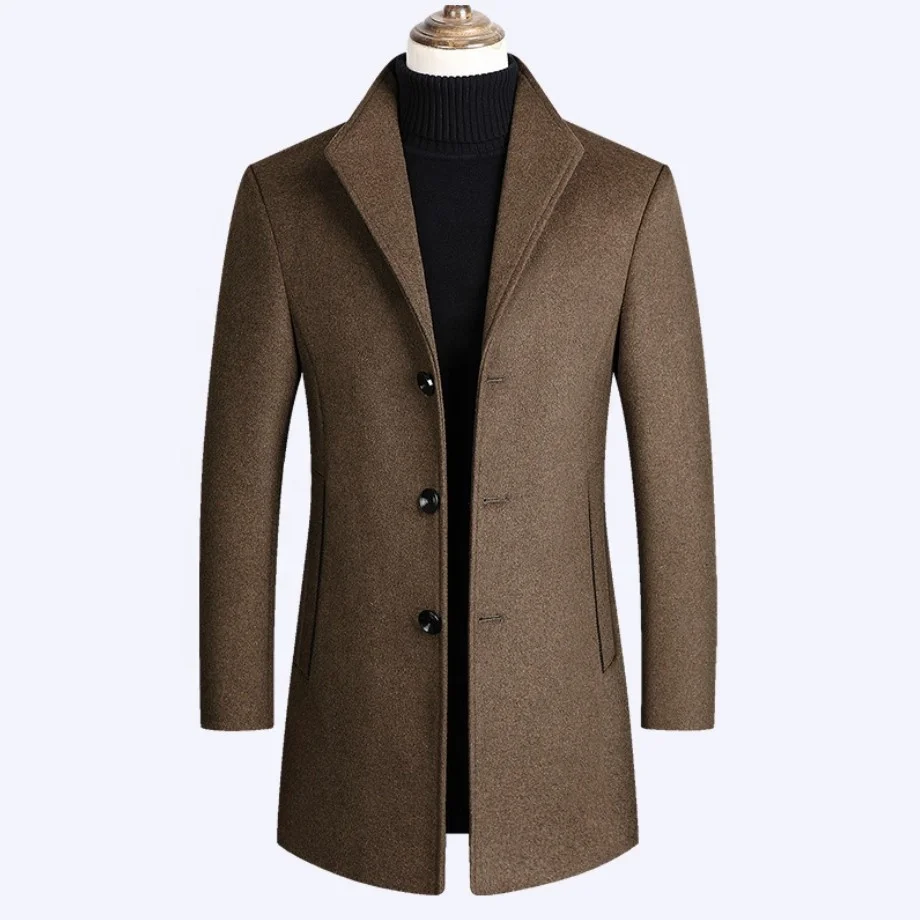 

Fall/Winter 2021 Male Solid Color Woolen Jacket Plus Size Jackets, Pictures