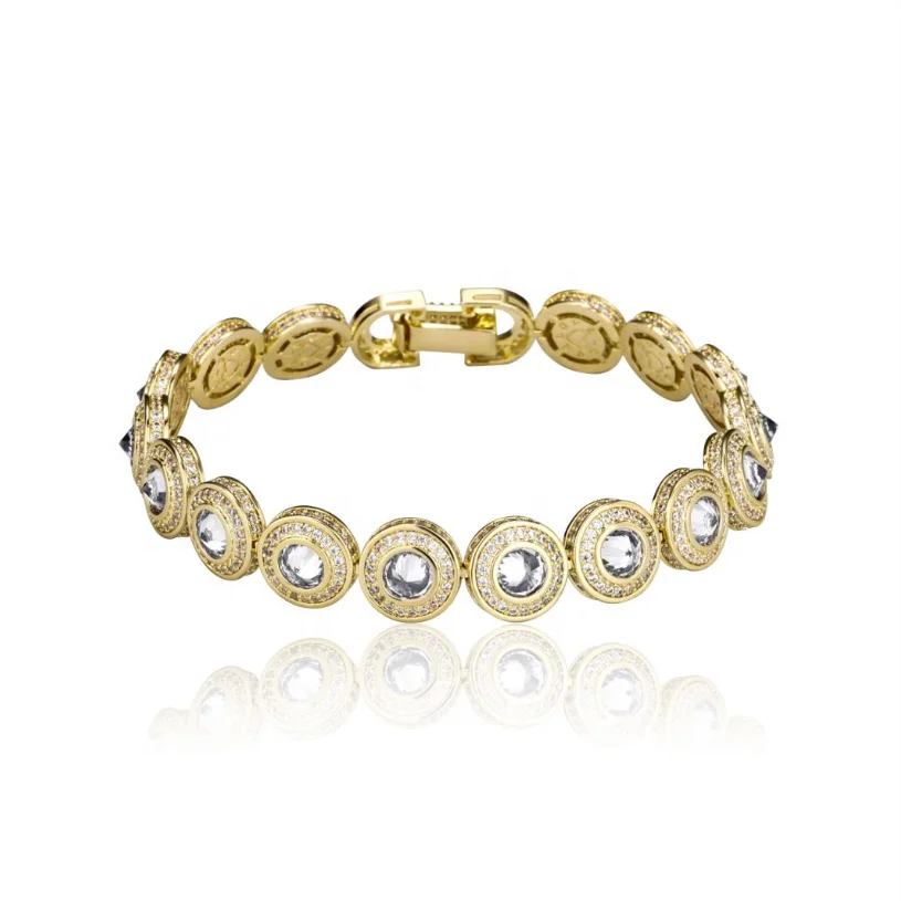 

New Design Flower Cluster Tennis Bracelet Exquisite CZ Diamond Bezel Glittering Luxury Elegant LOVE Hand Bracelets